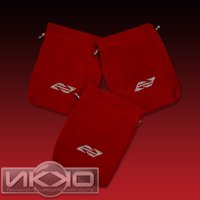 Мешочек с вышивкой логотипа - Мешочек красный с логотипом АэроэкспрессМетод нанесения: вышивка
