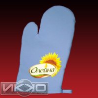 Прихватка рукавичка на заказ - Прихватка&nbsp;рукавичка с нанесением ОлейнаМетод нанесения: шелкография