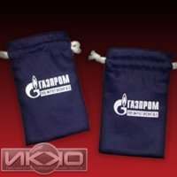 Мешочек Газпром - Мешочек с логотипом “Газпром” Метод нанесения: шелкография
